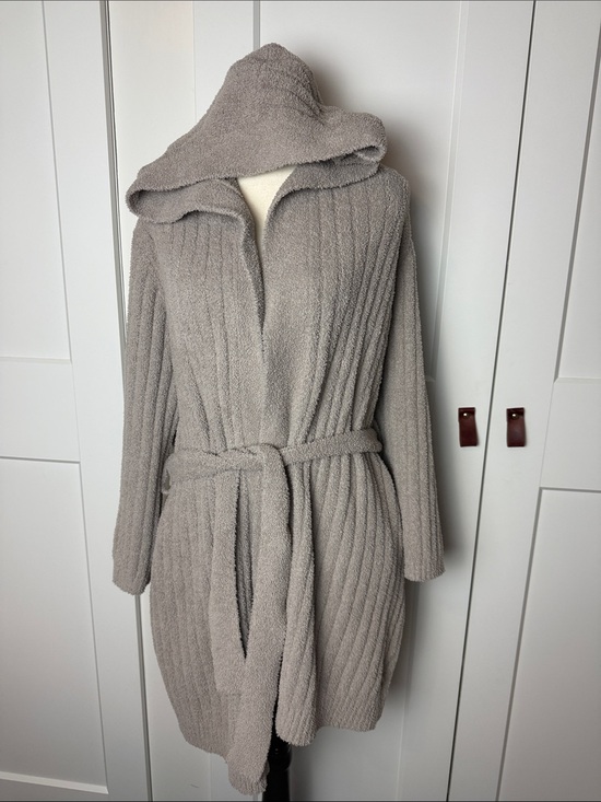 UGG Other - UGG super soft teddy plush mid length robe bathrobe hooded ribbed XL taupe